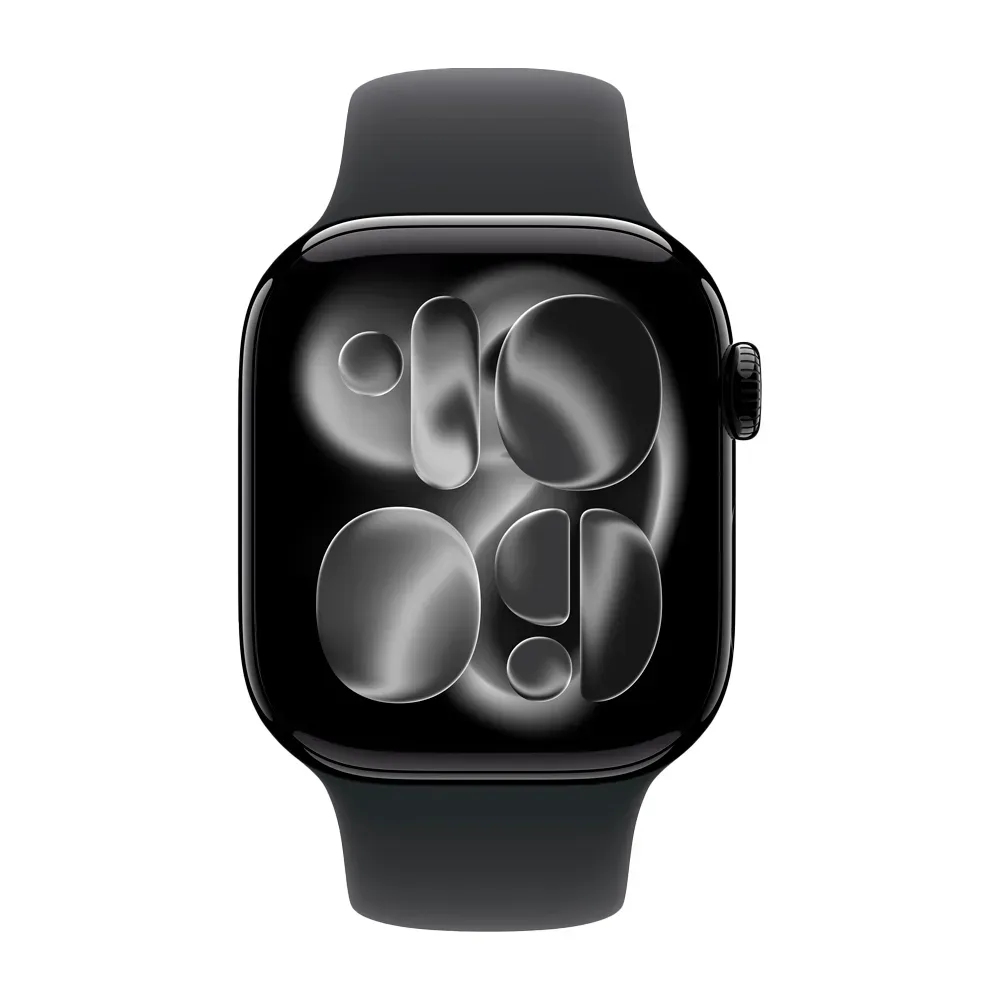 Умные часы Apple Watch Series 11 GPS, 42mm, Jet Black Aluminium Case with Black Sport Band, M/L