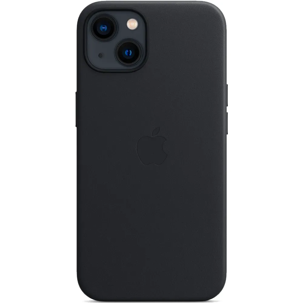 Кожаный чехол с поддержкой MagSafe Apple Leather Case для iPhone 13, Midnight (Темная ночь)