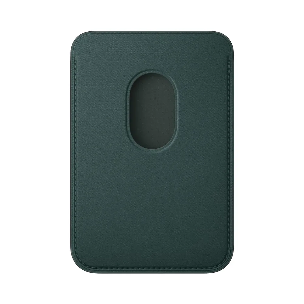 Тканевый чехол-бумажник с поддержкой MagSafe Apple FineWoven Wallet (2023), Dark Green (Темно-зеленый)