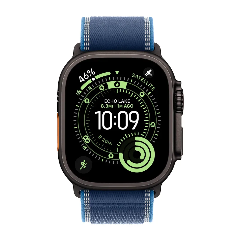 Умные часы Apple Watch Ultra 3 (2025) GPS + Cellular, 49mm, Black Titanium Case with Blue/Bright Blue Trail Loop, M/L