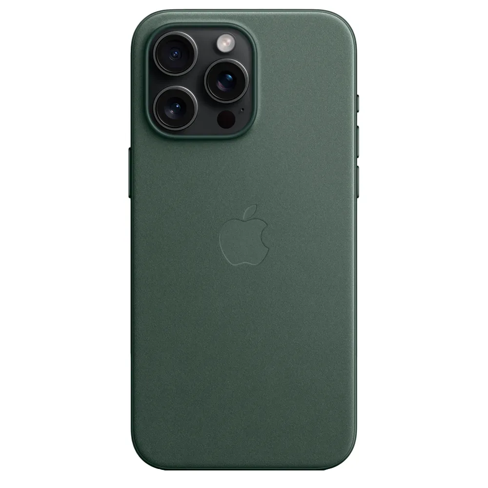 Тканевый чехол с поддержкой MagSafe Apple FineWoven Case для iPhone 15 Pro Max, Evergreen (Вечнозеленый)