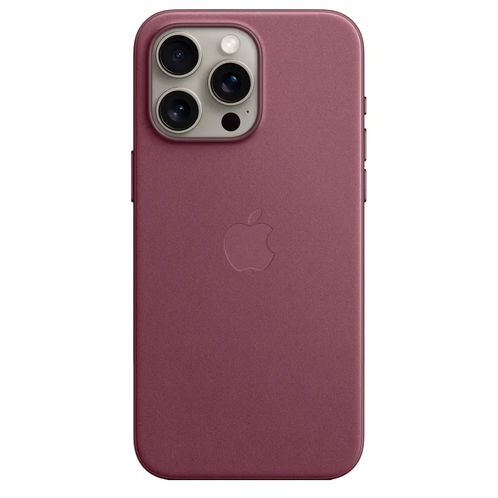 Тканевый чехол с поддержкой MagSafe Apple FineWoven Case для iPhone 15 Pro Max, Mulberry (Красная шелковица)