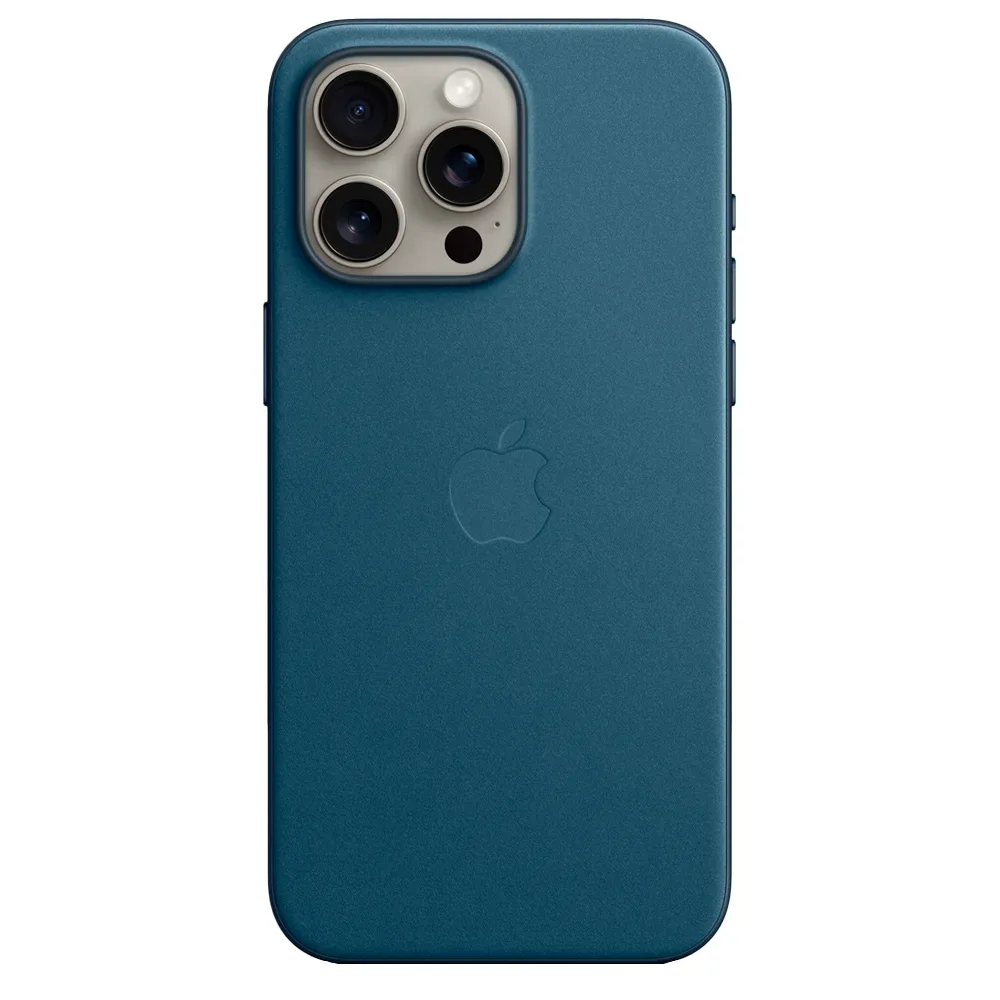 Тканевый чехол с поддержкой MagSafe Apple FineWoven Case для iPhone 15 Pro Max, Pacific Blue (Тихоокеанский синий)