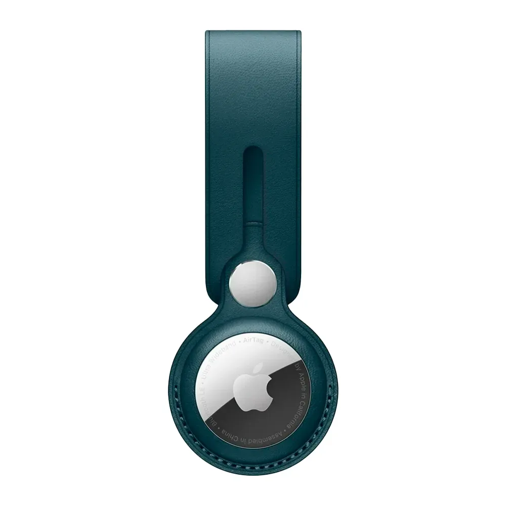 Кожаный брелок-подвеска Apple Leather Loop для AirTag, Baltic Blue (Балтийский синий)