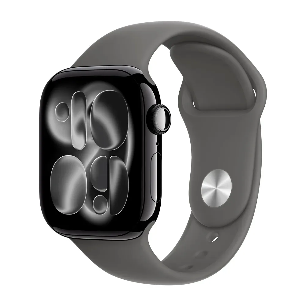 Умные часы Apple Watch Series 11 GPS, 42mm, Jet Black Aluminium Case with Stone Gray Sport Band, M/L