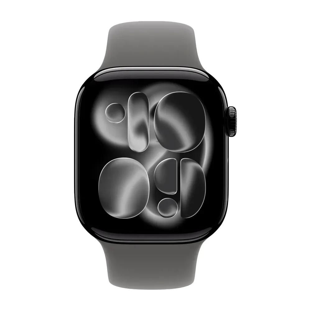 Умные часы Apple Watch Series 11 GPS, 42mm, Jet Black Aluminium Case with Stone Gray Sport Band, M/L