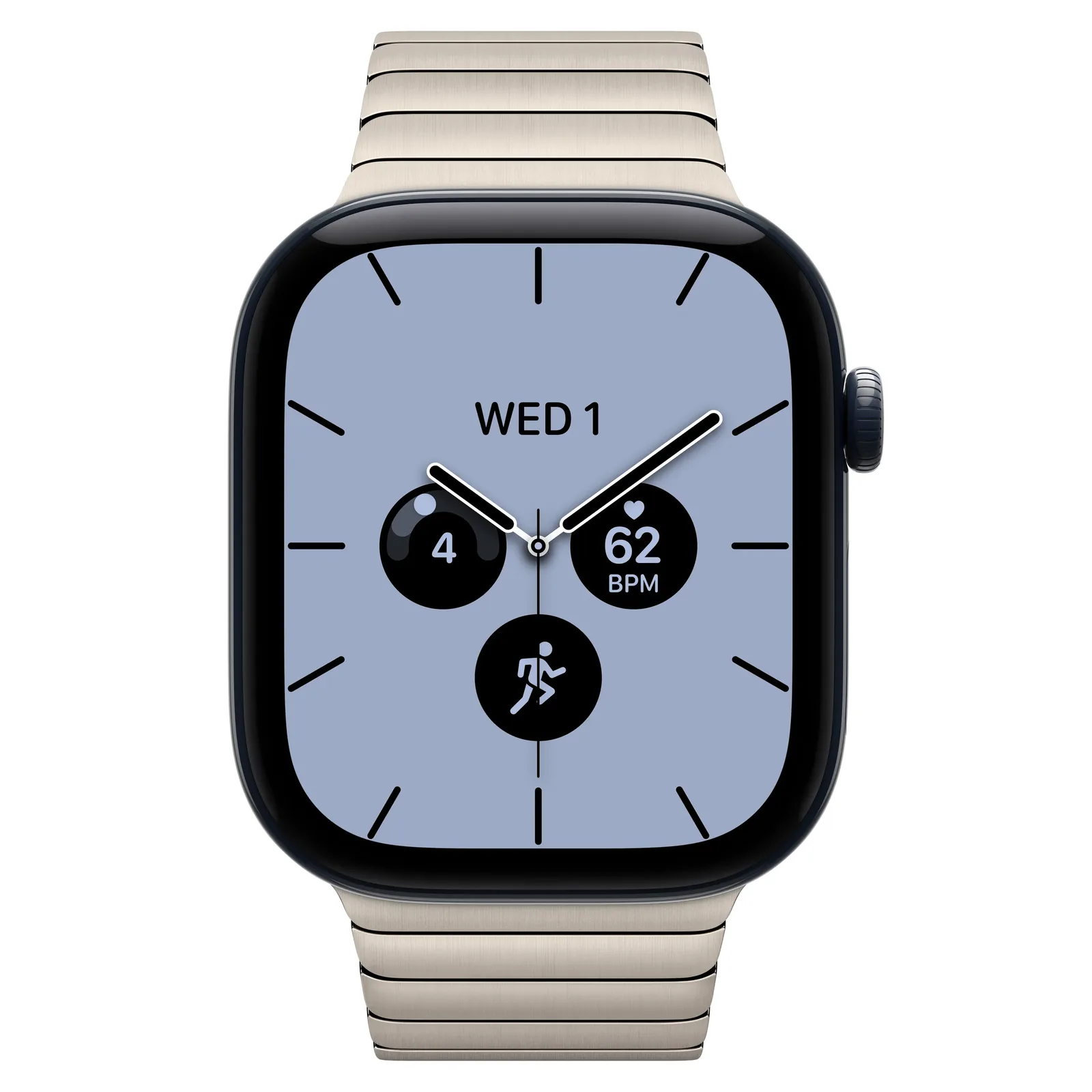 Умные часы Apple Watch Series 12 GPS + Cellular, 46mm, Night Blue Ceramic Case with Natural Link Bracelet