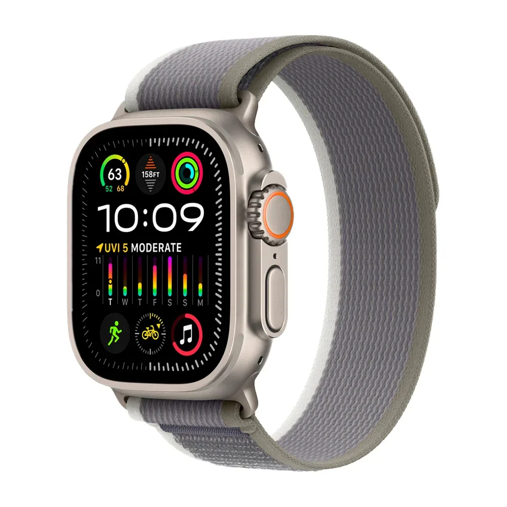 Умные часы Apple Watch Ultra 2 GPS + Cellular, 49mm, Trail Loop M/L, Green/Gray (Зеленый / Серый)
