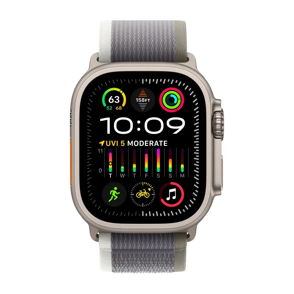 Умные часы Apple Watch Ultra 2 GPS + Cellular, 49mm, Trail Loop M/L, Green/Gray (Зеленый / Серый)