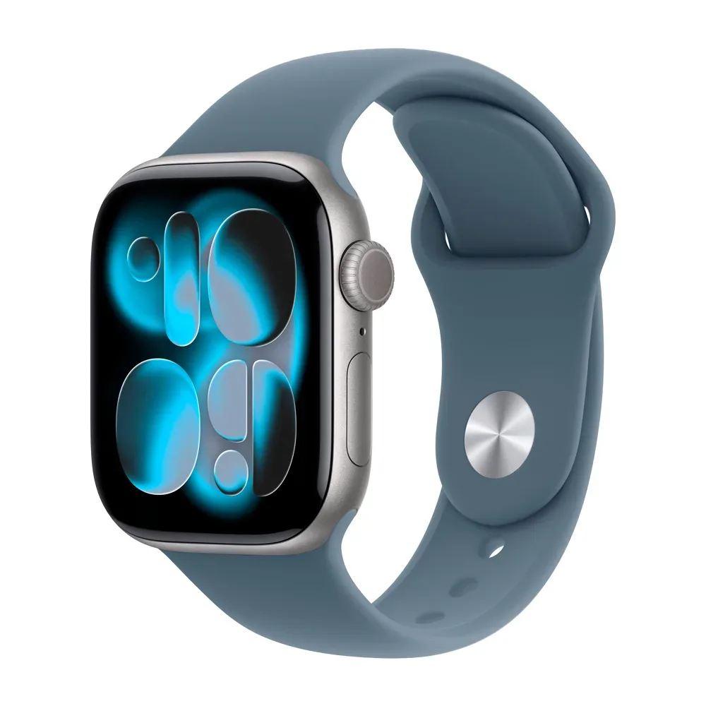 Умные часы Apple Watch Series 11 GPS, 42mm, Space Gray Aluminium Case with Anchor Blue Sport Band, M/L