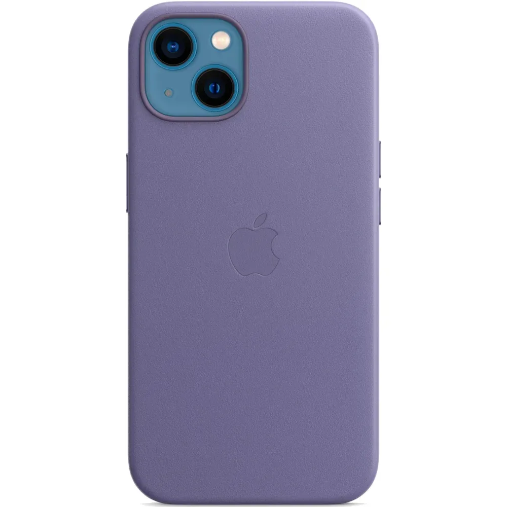 Кожаный чехол с поддержкой MagSafe Apple Leather Case для iPhone 13, Wisteria (Сиреневая глициния)