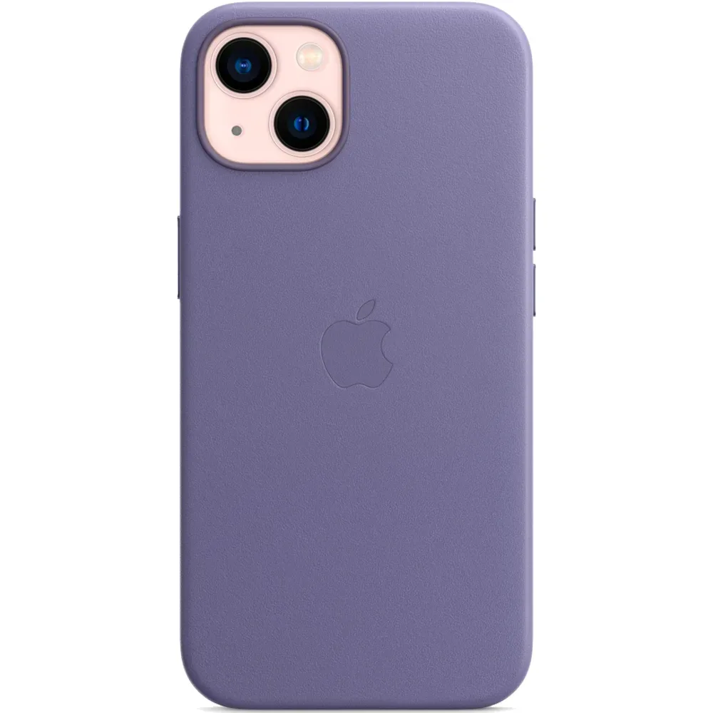 Кожаный чехол с поддержкой MagSafe Apple Leather Case для iPhone 13, Wisteria (Сиреневая глициния)