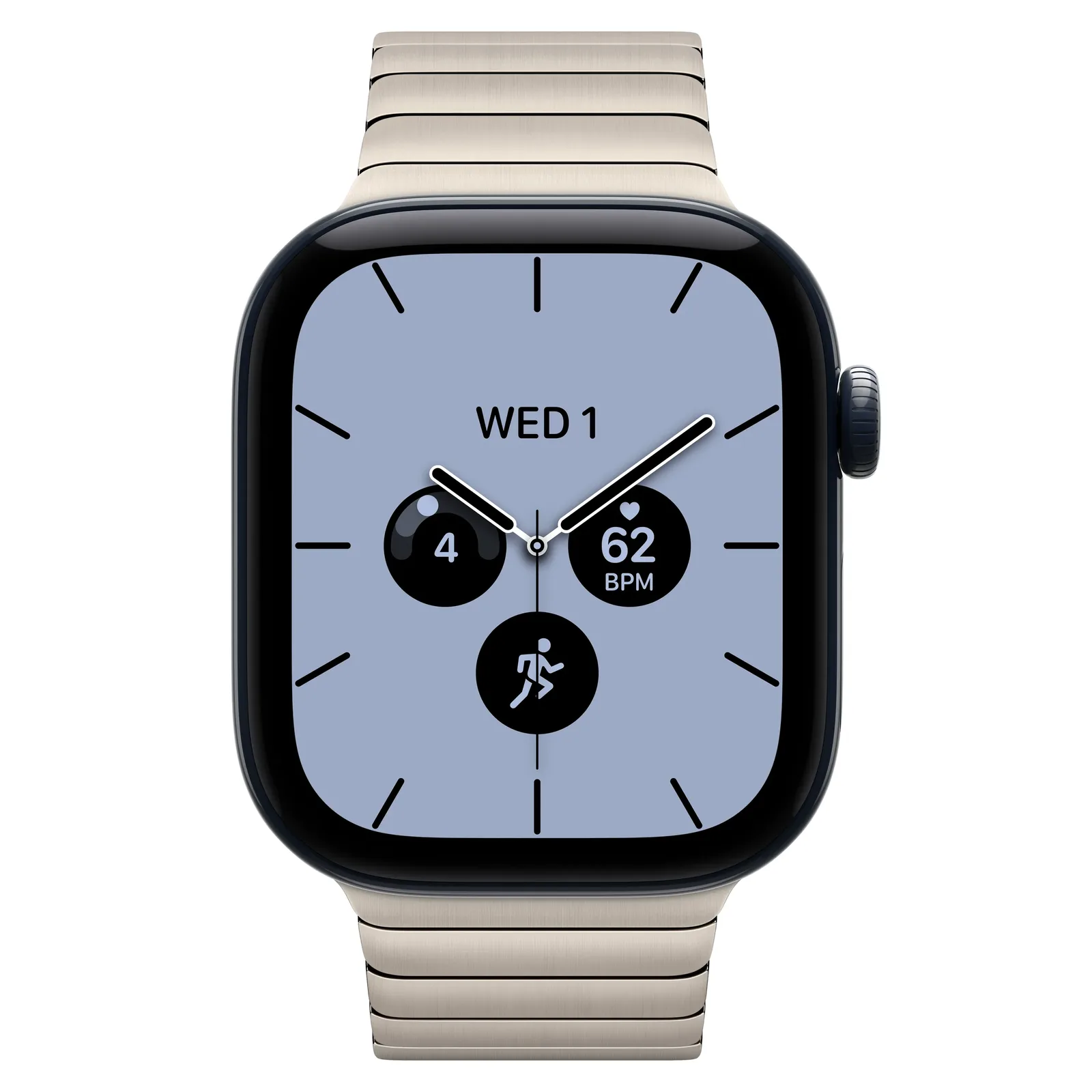 Умные часы Apple Watch Series 12 GPS + Cellular, 42mm, Night Blue Ceramic Case with Natural Link Bracelet