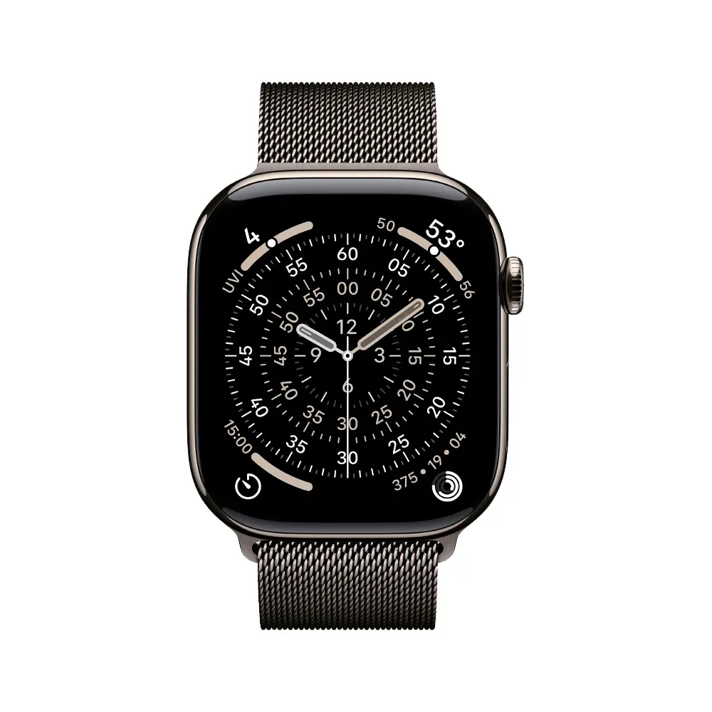 Умные часы Apple Watch Series 11 GPS + Cellular, 46mm, Natural Titanium Case with Slate Milanese Loop