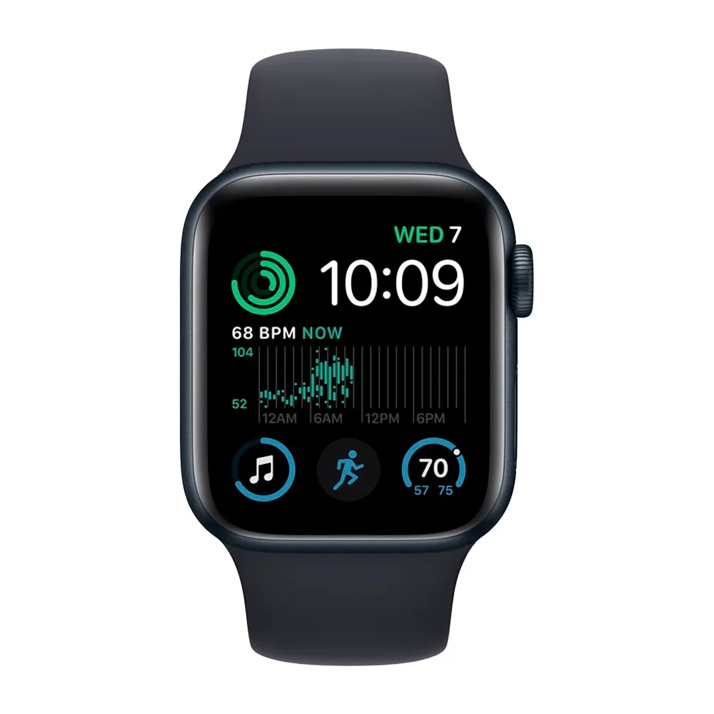 Умные часы Apple Watch SE (2022) GPS, 40mm, Aluminium Case with Sport Band S/M, Midnight (Темная ночь)