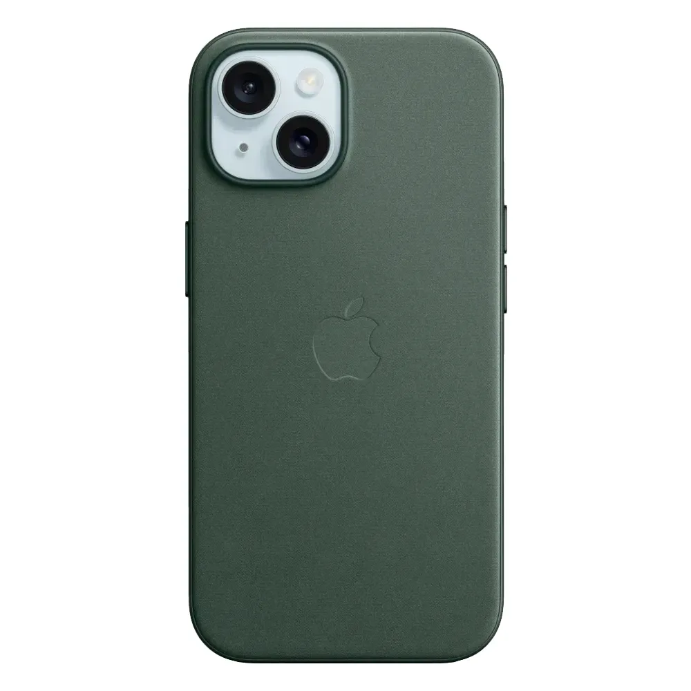 Тканевый чехол с поддержкой MagSafe Apple FineWoven Case для iPhone 15, Evergreen (Вечнозеленый)
