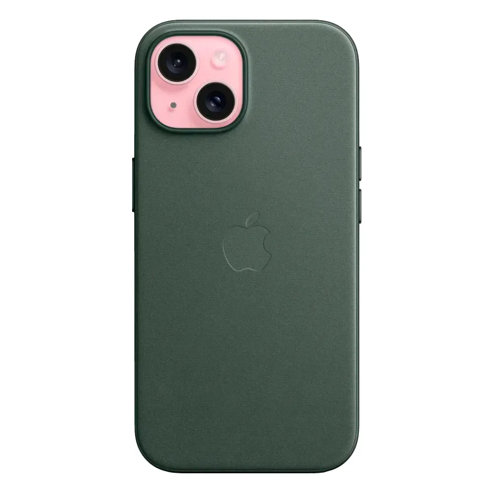 Тканевый чехол с поддержкой MagSafe Apple FineWoven Case для iPhone 15, Evergreen (Вечнозеленый)