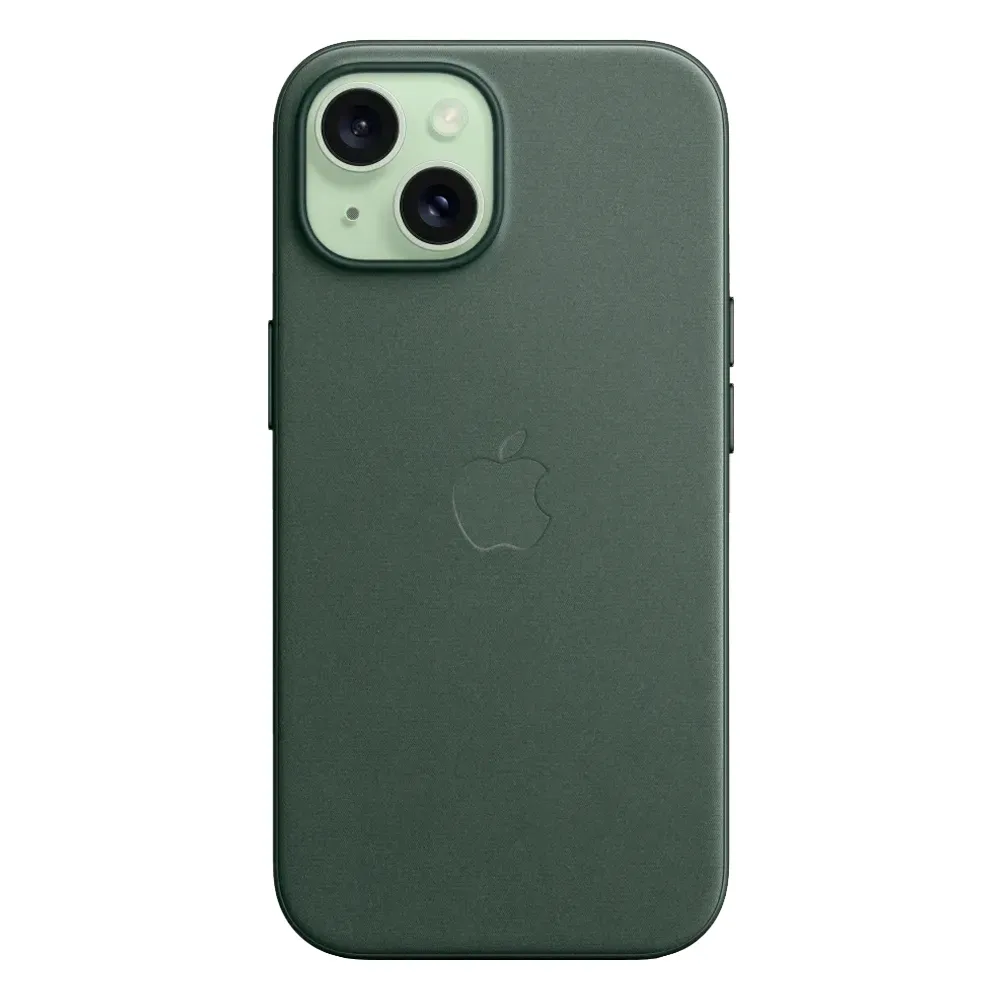 Тканевый чехол с поддержкой MagSafe Apple FineWoven Case для iPhone 15, Evergreen (Вечнозеленый)