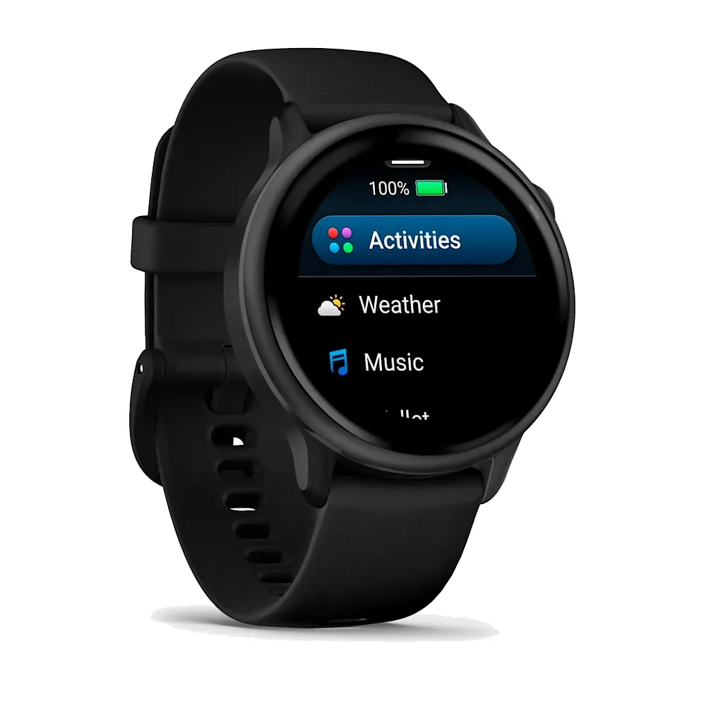 Умные часы Garmin Vivoactive 6, Slate with Black Silicone Band (010-02985-00)