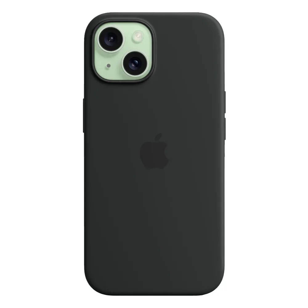 Силиконовый чехол с поддержкой MagSafe Apple Silicone Case для iPhone 15, Black (Черный)