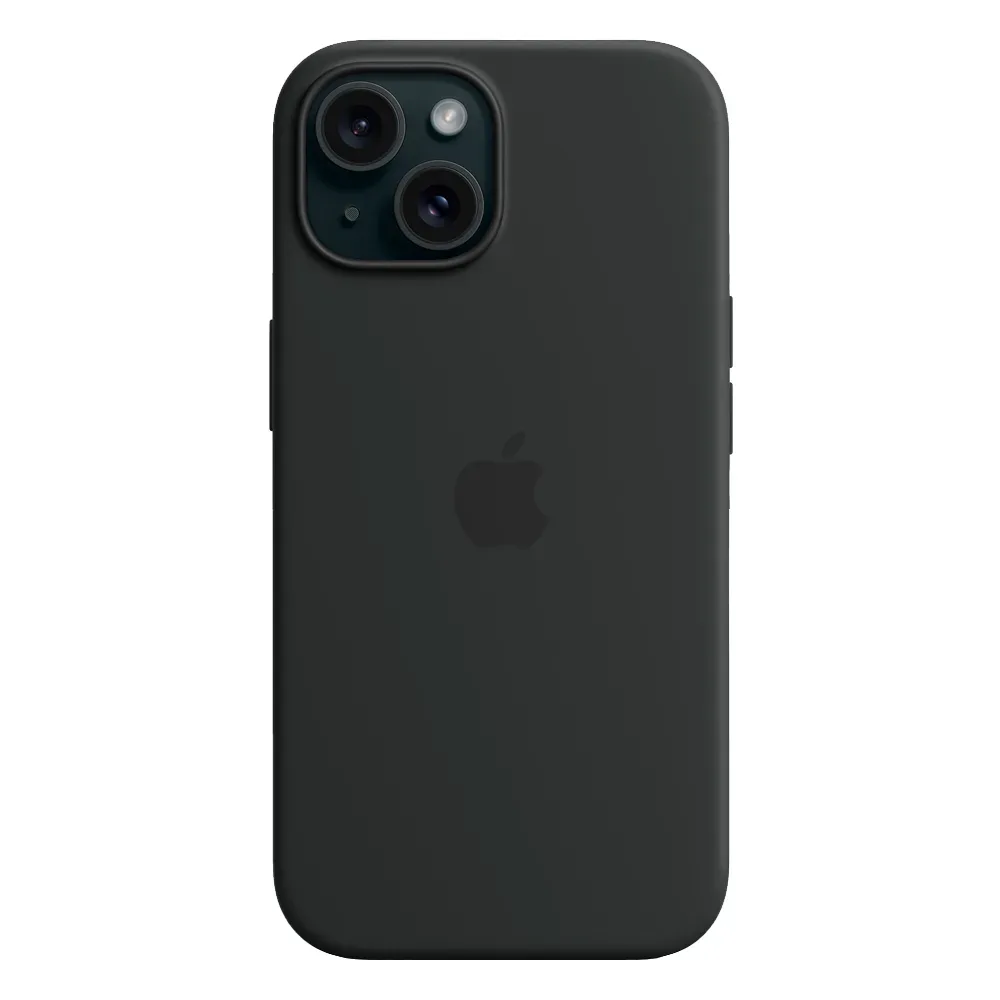 Силиконовый чехол с поддержкой MagSafe Apple Silicone Case для iPhone 15, Black (Черный)