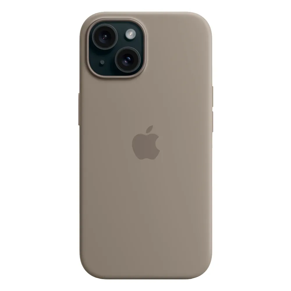 Силиконовый чехол с поддержкой MagSafe Apple Silicone Case для iPhone 15, Clay (Пепельно-коричневый)