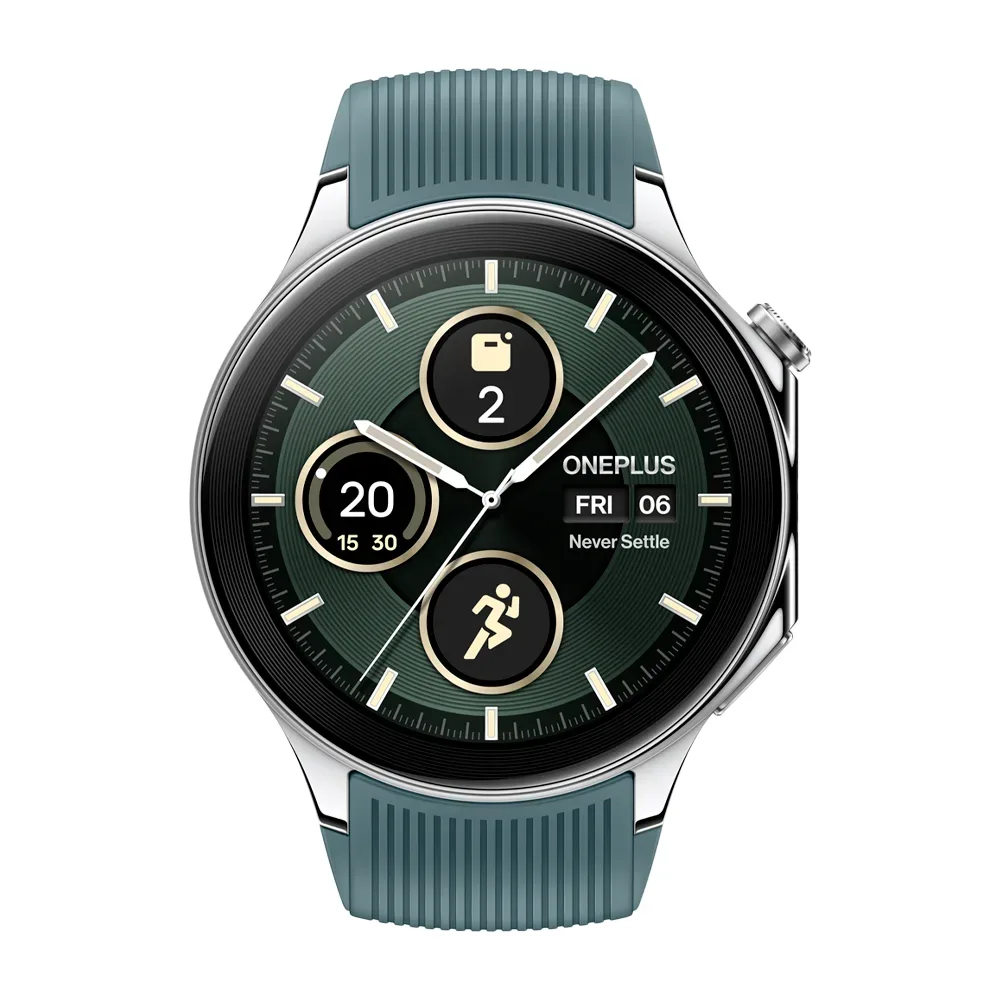 Умные часы OnePlus Watch 2, Wi-Fi, 1.43", Radiant Steel (Зеленый)