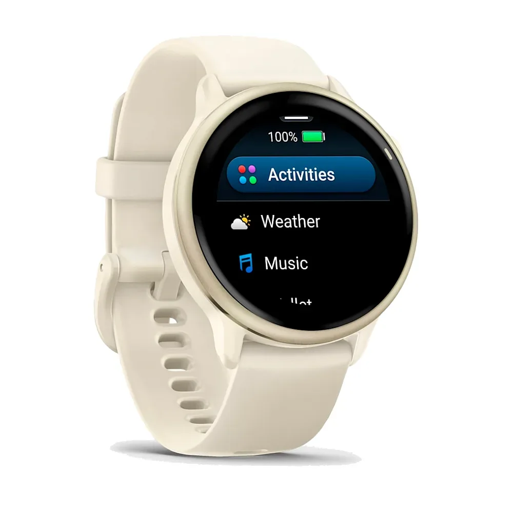 Умные часы Garmin Vivoactive 6, Lunar Gold with Bone Band (010-02985-41)