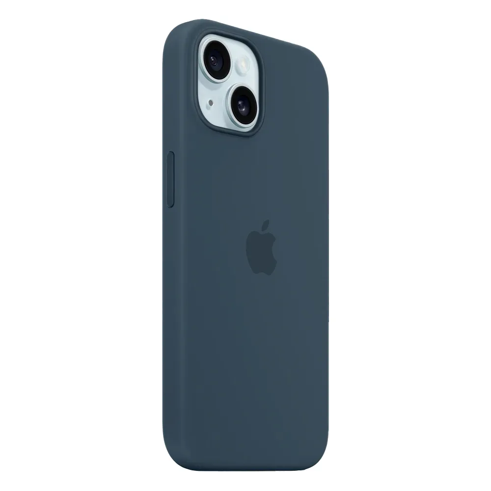 Силиконовый чехол с поддержкой MagSafe Apple Silicone Case для iPhone 15, Storm Blue (Штормовое небо)