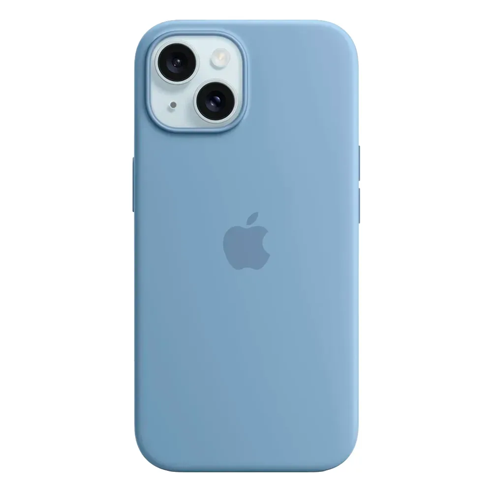 Силиконовый чехол с поддержкой MagSafe Apple Silicone Case для iPhone 15, Winter Blue (Зимняя синева)