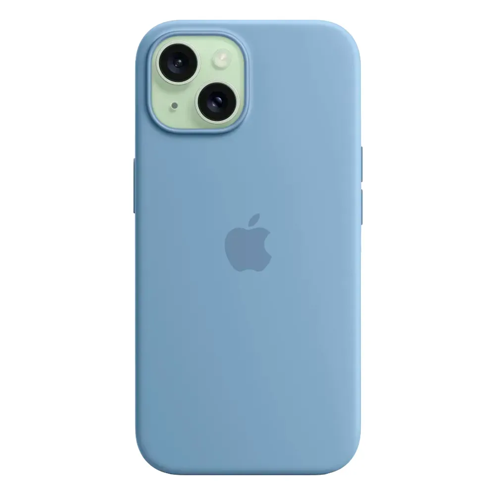 Силиконовый чехол с поддержкой MagSafe Apple Silicone Case для iPhone 15, Winter Blue (Зимняя синева)