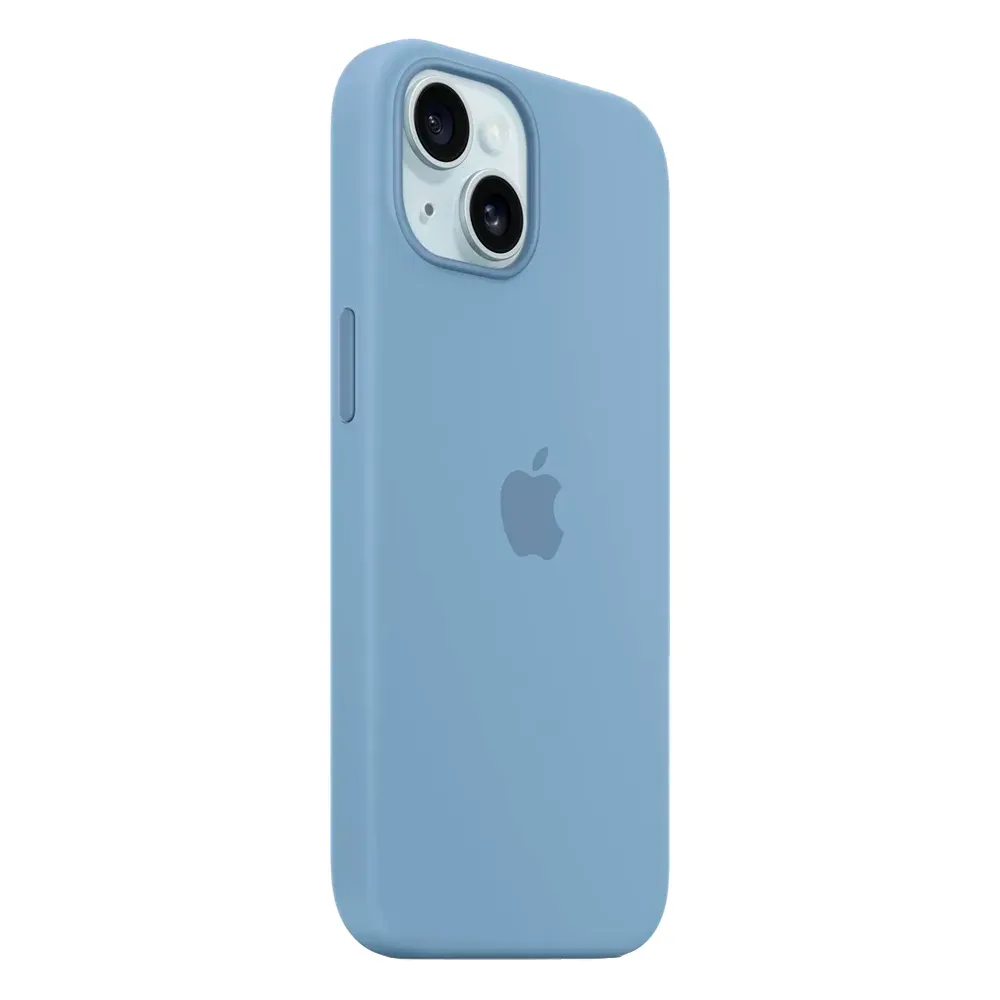 Силиконовый чехол с поддержкой MagSafe Apple Silicone Case для iPhone 15, Winter Blue (Зимняя синева)