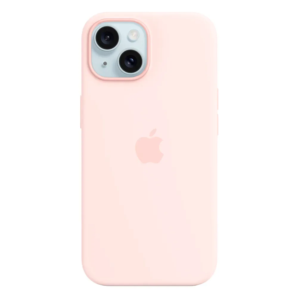 Силиконовый чехол с поддержкой MagSafe Apple Silicone Case для iPhone 15, Light Pink (Светло-розовый)