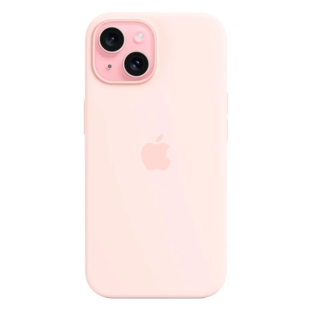 Силиконовый чехол с поддержкой MagSafe Apple Silicone Case для iPhone 15, Light Pink (Светло-розовый)