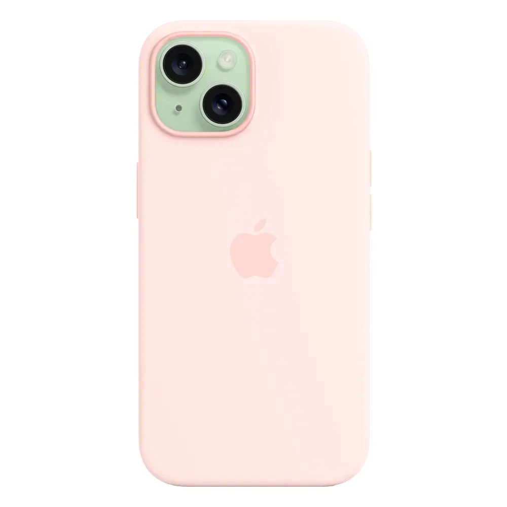 Силиконовый чехол с поддержкой MagSafe Apple Silicone Case для iPhone 15, Light Pink (Светло-розовый)