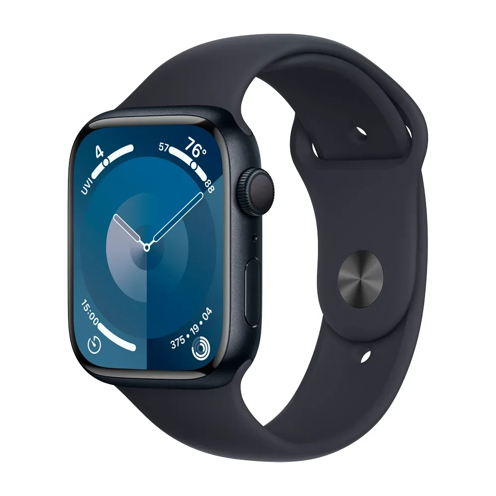 Умные часы Apple Watch Series 9 GPS, 45mm, Aluminium Case with Sport Band M/L, Midnight (Тёмная ночь)