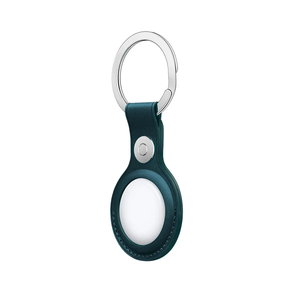 Кожаный брелок с заводным кольцом Apple Leather Key Ring для AirTag, Baltic Blue (Балтийский синий)