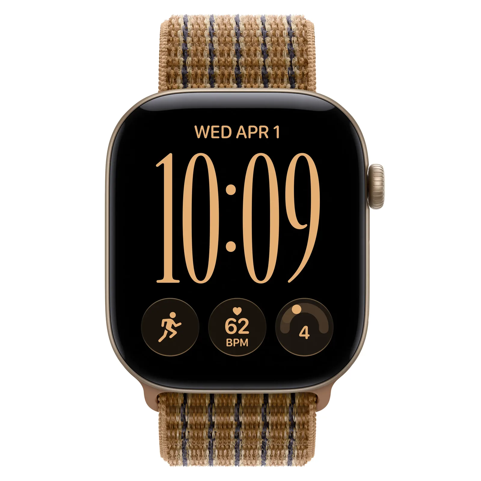 Умные часы Apple Watch Series 12 GPS, 46mm, Light Gold Aluminum Case with Light Umber Plaid Sport Loop