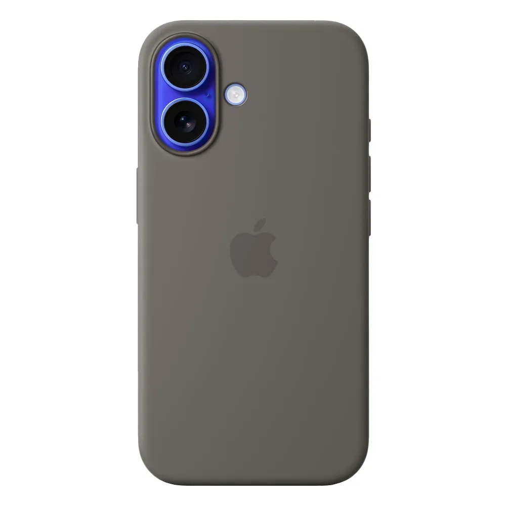 Силиконовый чехол с поддержкой MagSafe Apple Silicone Case для iPhone 16, Stone Gray (Каменно-серый)