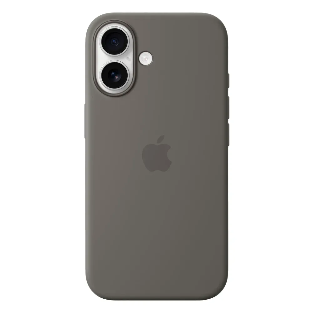 Силиконовый чехол с поддержкой MagSafe Apple Silicone Case для iPhone 16, Stone Gray (Каменно-серый)