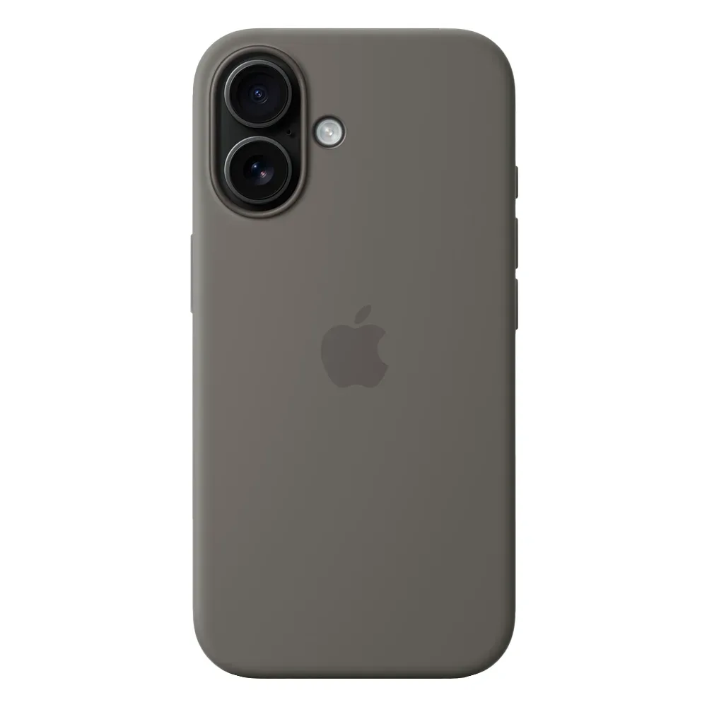 Силиконовый чехол с поддержкой MagSafe Apple Silicone Case для iPhone 16, Stone Gray (Каменно-серый)