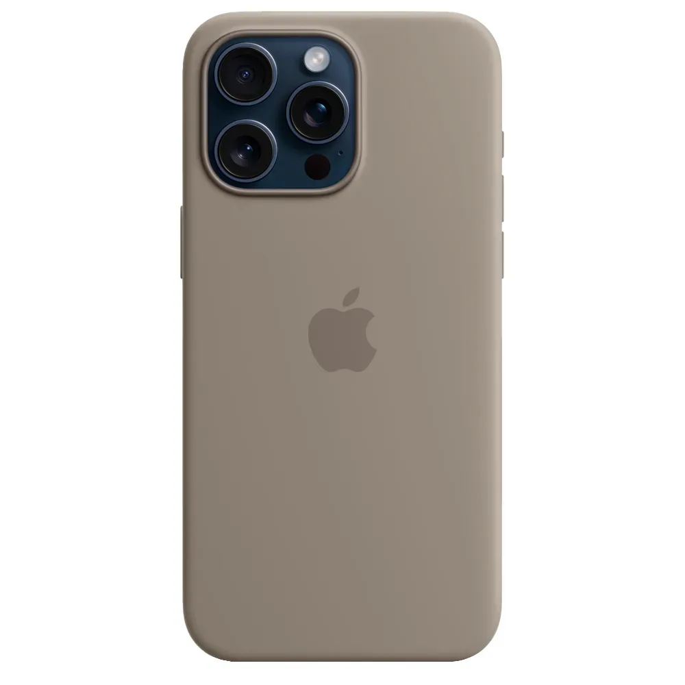 Силиконовый чехол с поддержкой MagSafe Apple Silicone Case для iPhone 15 Pro Max, Clay (Пепельно-коричневый)