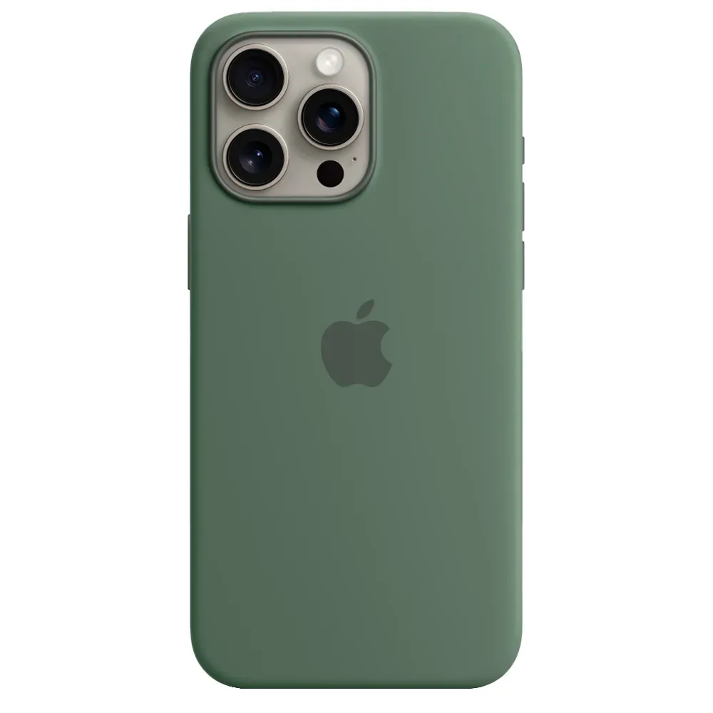 Силиконовый чехол с поддержкой MagSafe Apple Silicone Case для iPhone 15 Pro Max, Cypress (Кипарис)