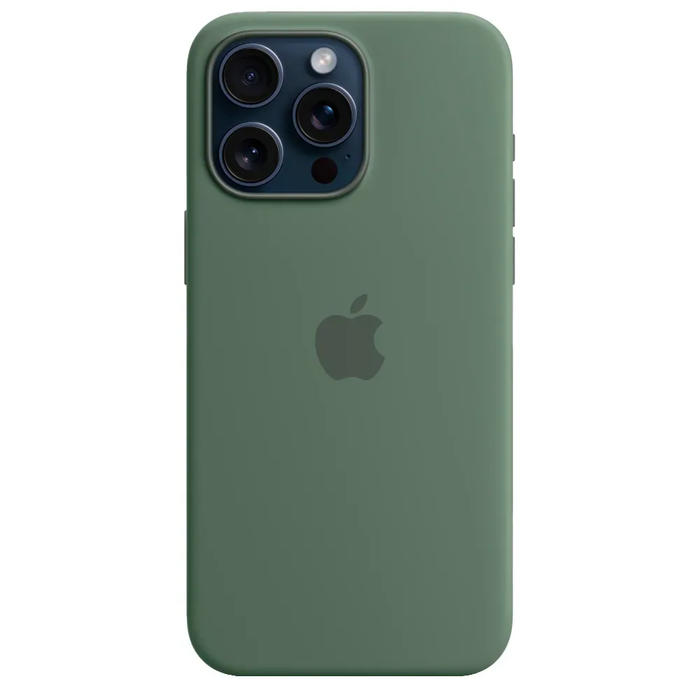 Силиконовый чехол с поддержкой MagSafe Apple Silicone Case для iPhone 15 Pro Max, Cypress (Кипарис)