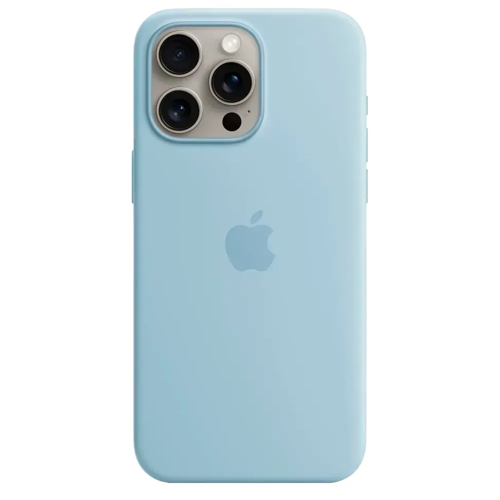 Силиконовый чехол с поддержкой MagSafe Apple Silicone Case для iPhone 15 Pro Max, Light Blue (Светло-голубой)