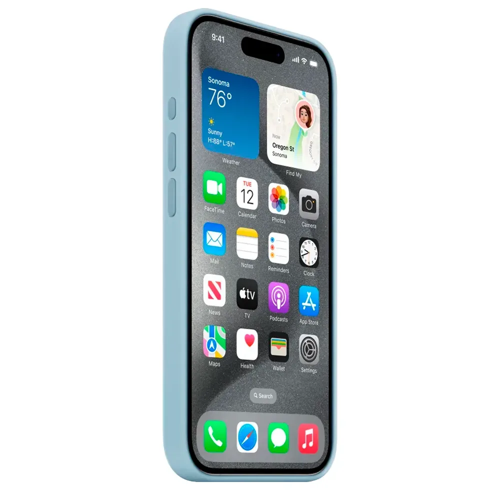Силиконовый чехол с поддержкой MagSafe Apple Silicone Case для iPhone 15 Pro Max, Light Blue (Светло-голубой)