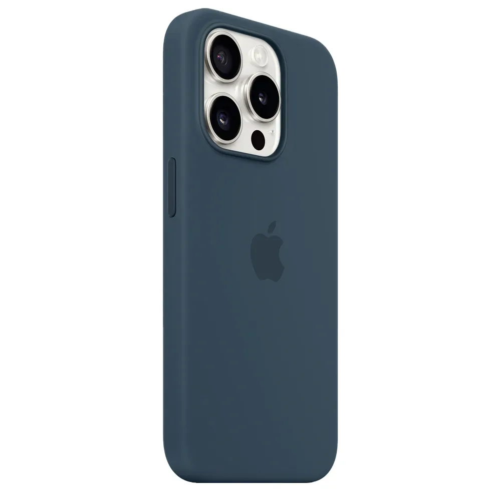 Силиконовый чехол с поддержкой MagSafe Apple Silicone Case для iPhone 15 Pro Max, Storm Blue (Штормовое небо)