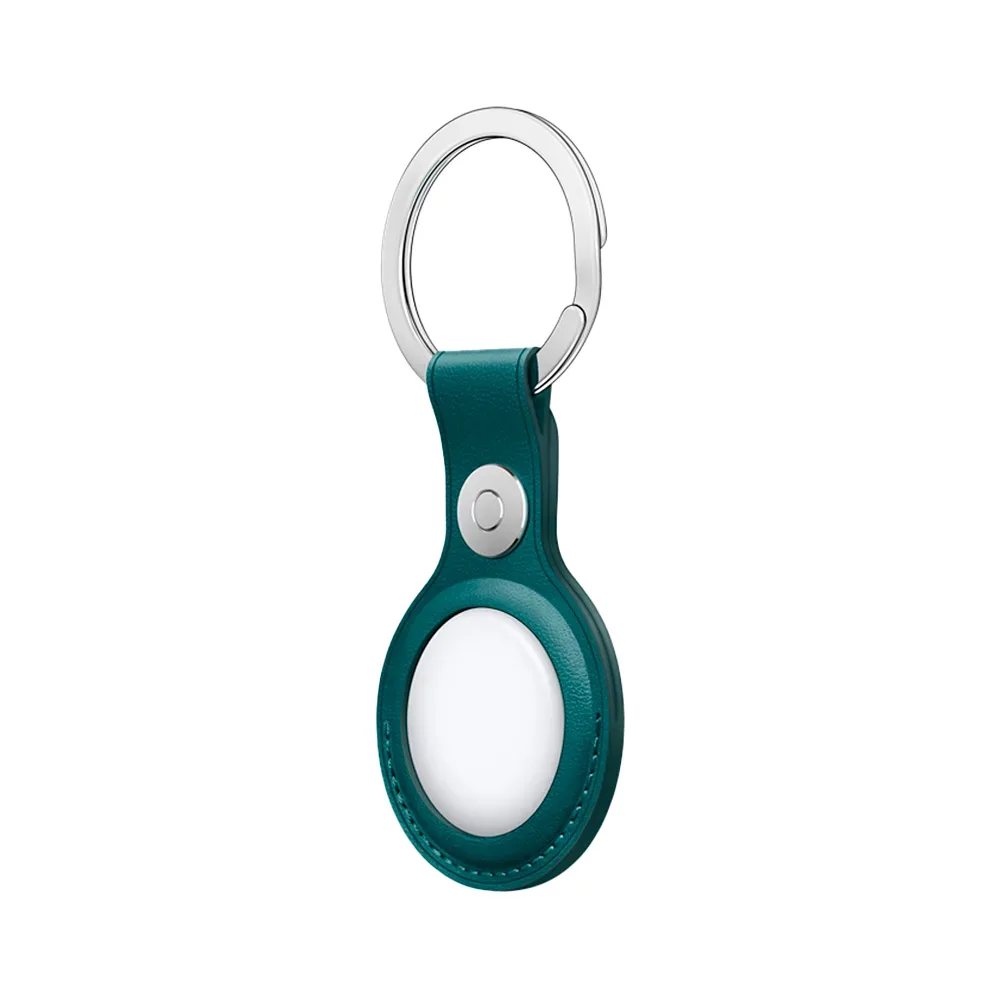 Кожаный брелок с заводным кольцом Apple Leather Key Ring для AirTag, Forest Green (Зеленый лес)