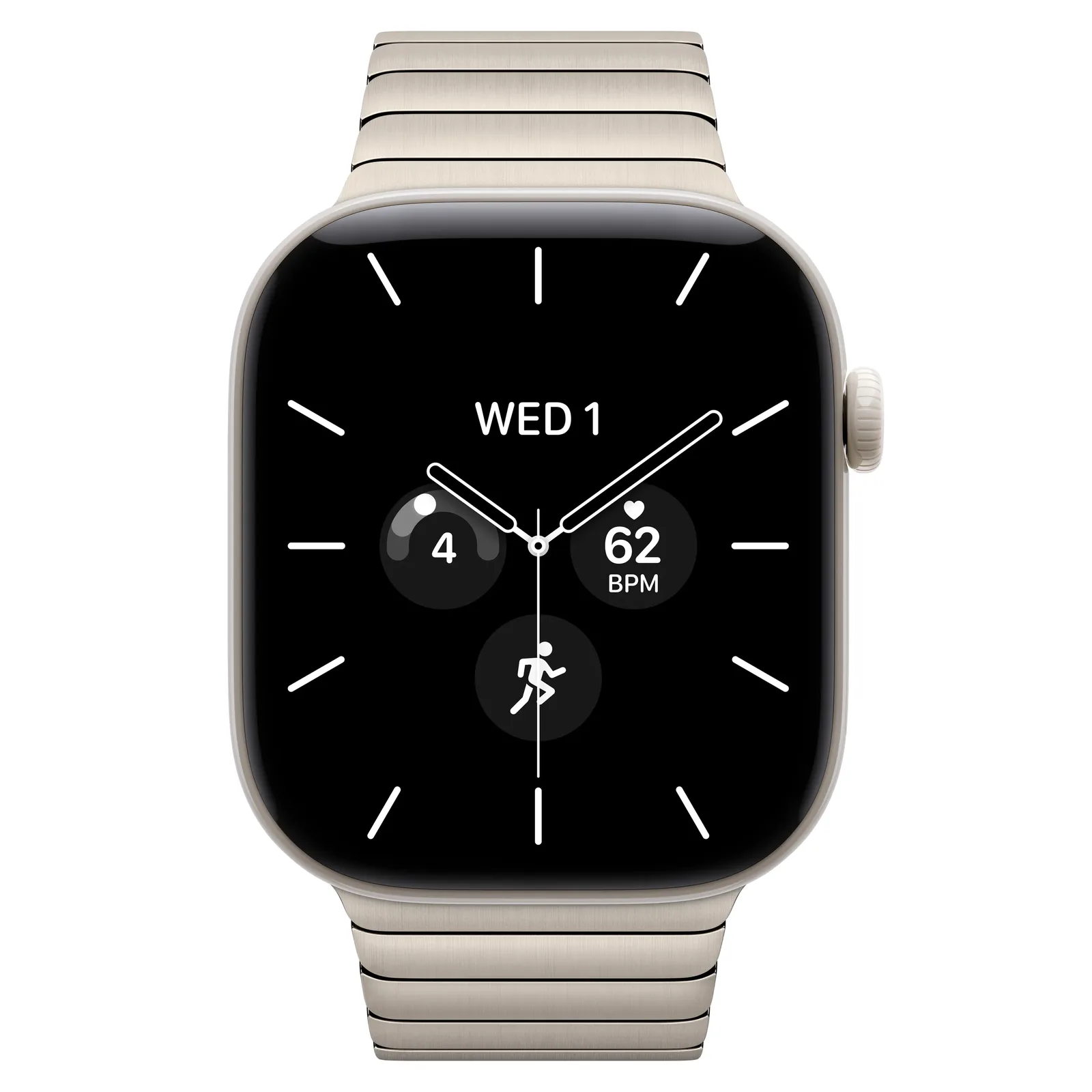 Умные часы Apple Watch Series 12 GPS + Cellular, 46mm, Pearl White Ceramic Case with Natural Link Bracelet