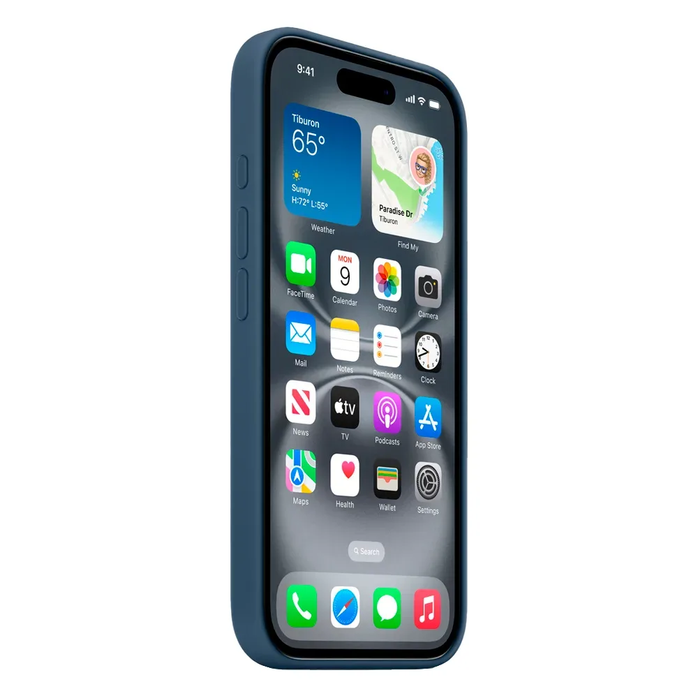 Силиконовый чехол с поддержкой MagSafe Apple Silicone Case для iPhone 16, Denim (Деним)